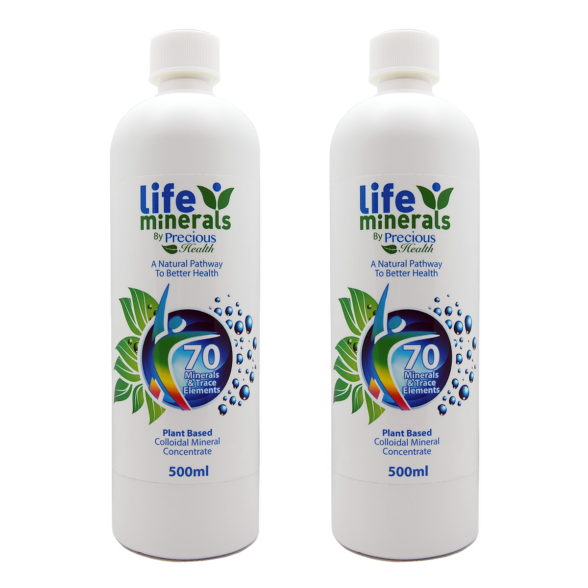 Life Minerals Colloidal Mineral Formula with Grapeseed Extract - 2 x 500ml