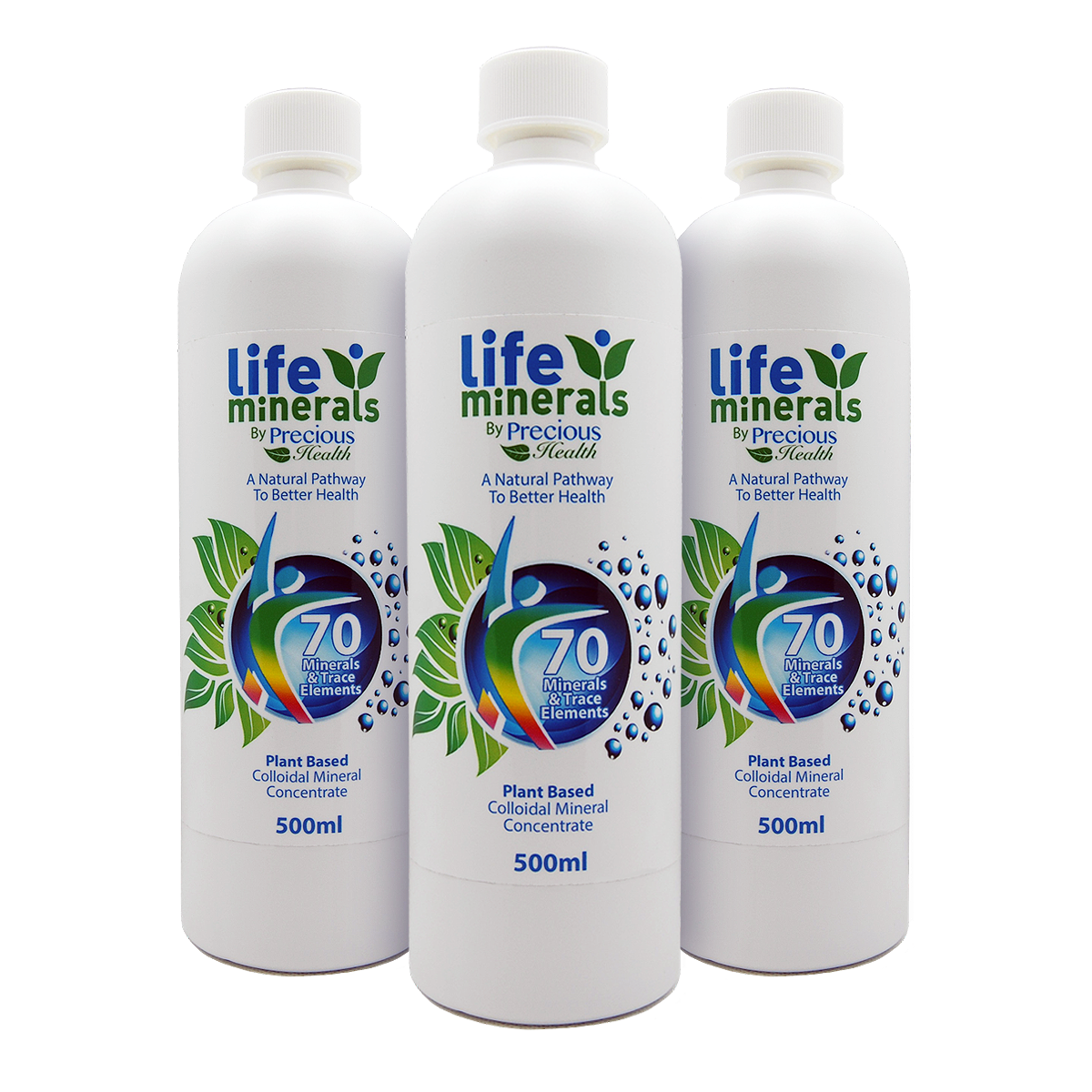 Life Minerals Colloidal Mineral Formula with Grapeseed Extract - 3 x 500ml